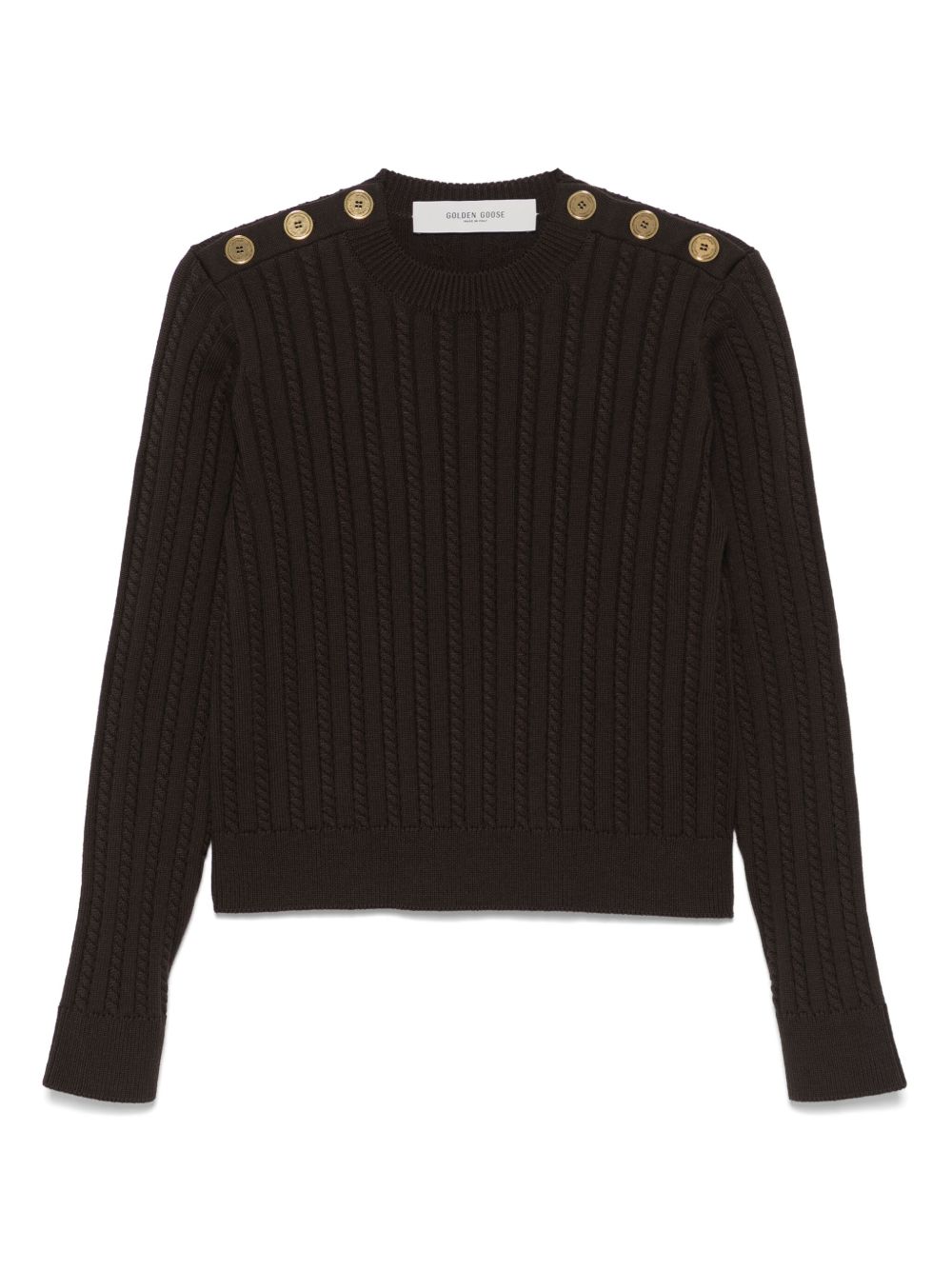 Golden Goose Wool Crewneck Sweater Brown