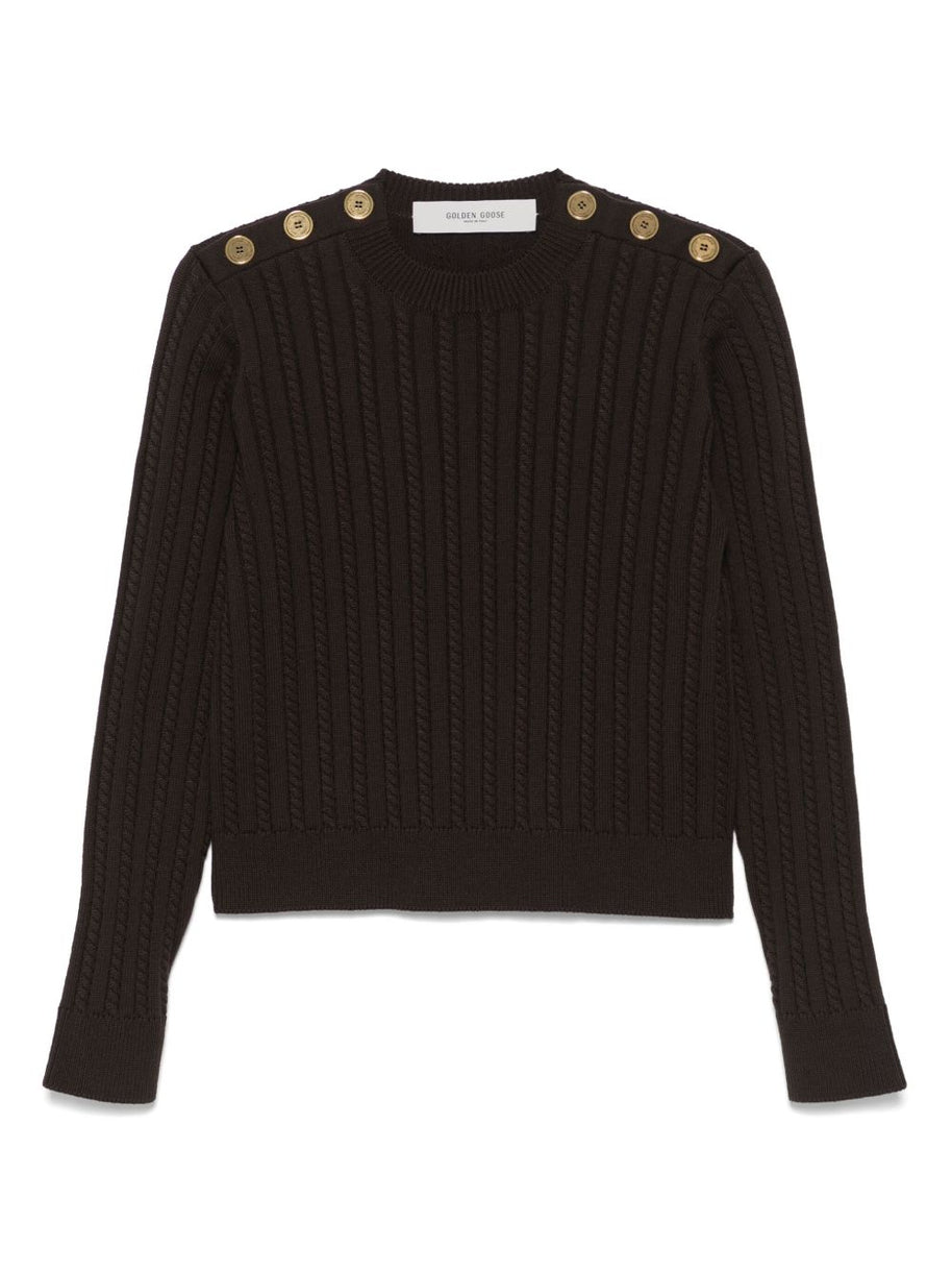 Golden Goose Wool Crewneck Sweater - Brown