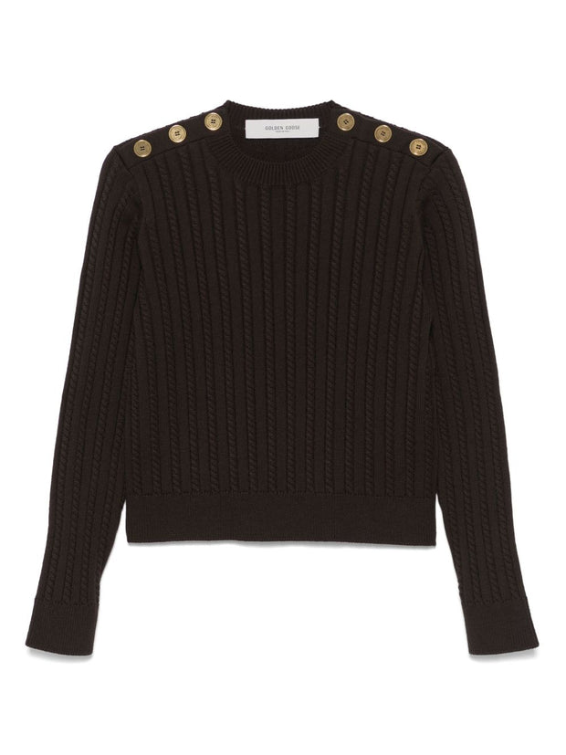 Golden Goose Wool Crewneck Sweater Brown