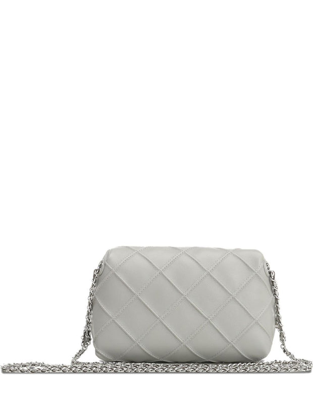 Tory Burch Fleming Leather Crossbody Bag - Grey