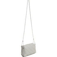 Tory Burch Fleming Leather Crossbody Bag - Grey