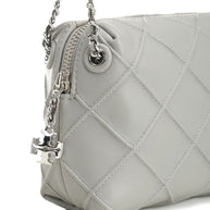 Tory Burch Fleming Leather Crossbody Bag - Grey