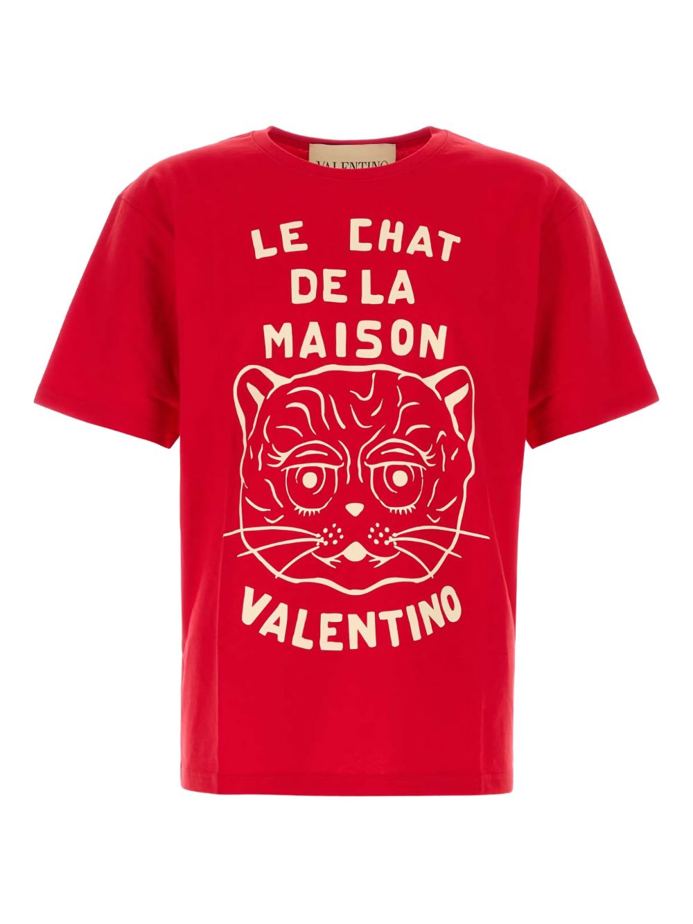 Valentino Le Chat De La Maison Cotton T-shirt - Red