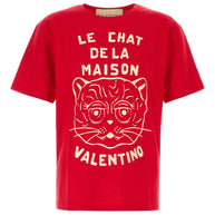 Valentino Le Chat De La Maison Cotton T-shirt - Red