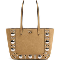 Valentino Garavani Nellcote Mini Suede Leather Tote Bag -Beige