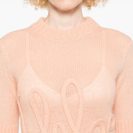 Chloé Logo Wool Sweater - Pink
