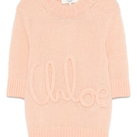 Chloé Logo Wool Sweater - Pink