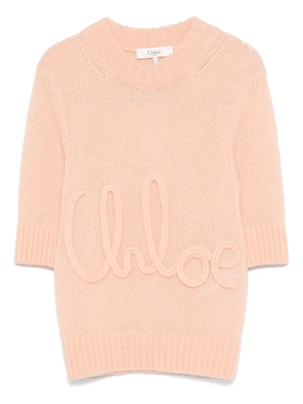 Chloé Logo Wool Sweater - Pink
