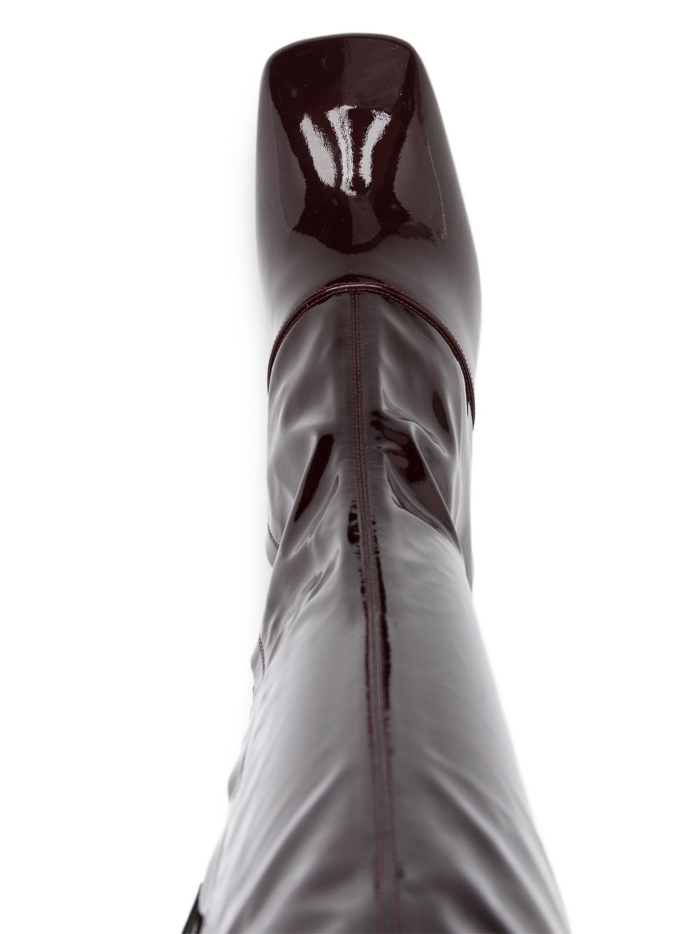 Chloé Janis Patent Leather Over-the-knee Boots Bordeaux
