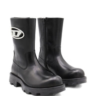 Diesel Leather Biker Boots - Black