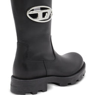 Diesel Leather Biker Boots - Black