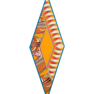 Ferragamo Printed Silk Scarf - Orange