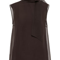 Brunello Cucinelli Silk Tank Top Brown