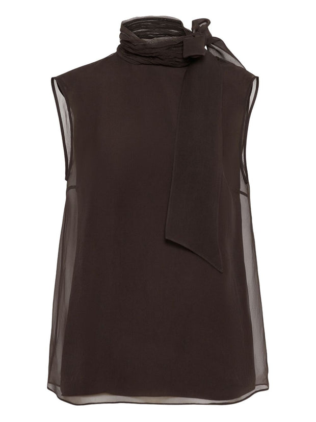 Brunello Cucinelli Silk Tank Top Brown