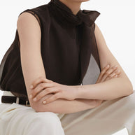 Brunello Cucinelli Silk Tank Top Brown