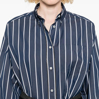 Brunello Cucinelli Striped Cotton Shirt - Blue