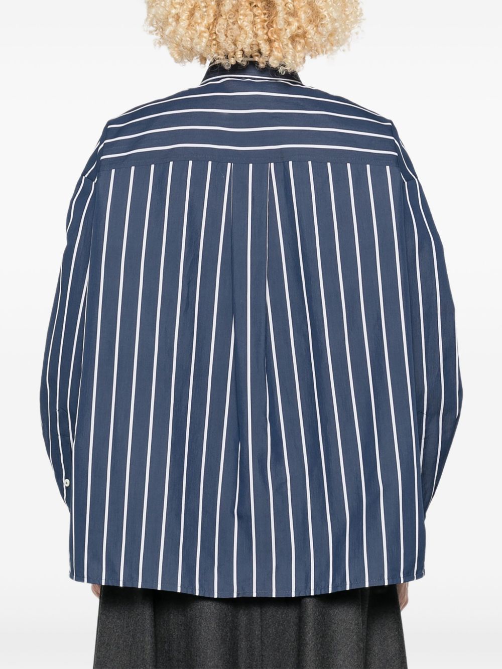 Brunello Cucinelli Striped Cotton Shirt - Blue