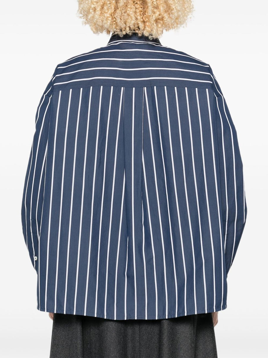 Brunello Cucinelli Striped Cotton Shirt - Blue