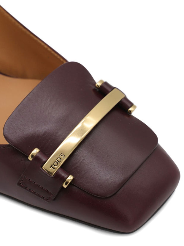 Tod's Barretta 40 Leather Slingback Pumps