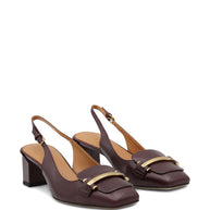 Tod's Barretta 40 Leather Slingback Pumps