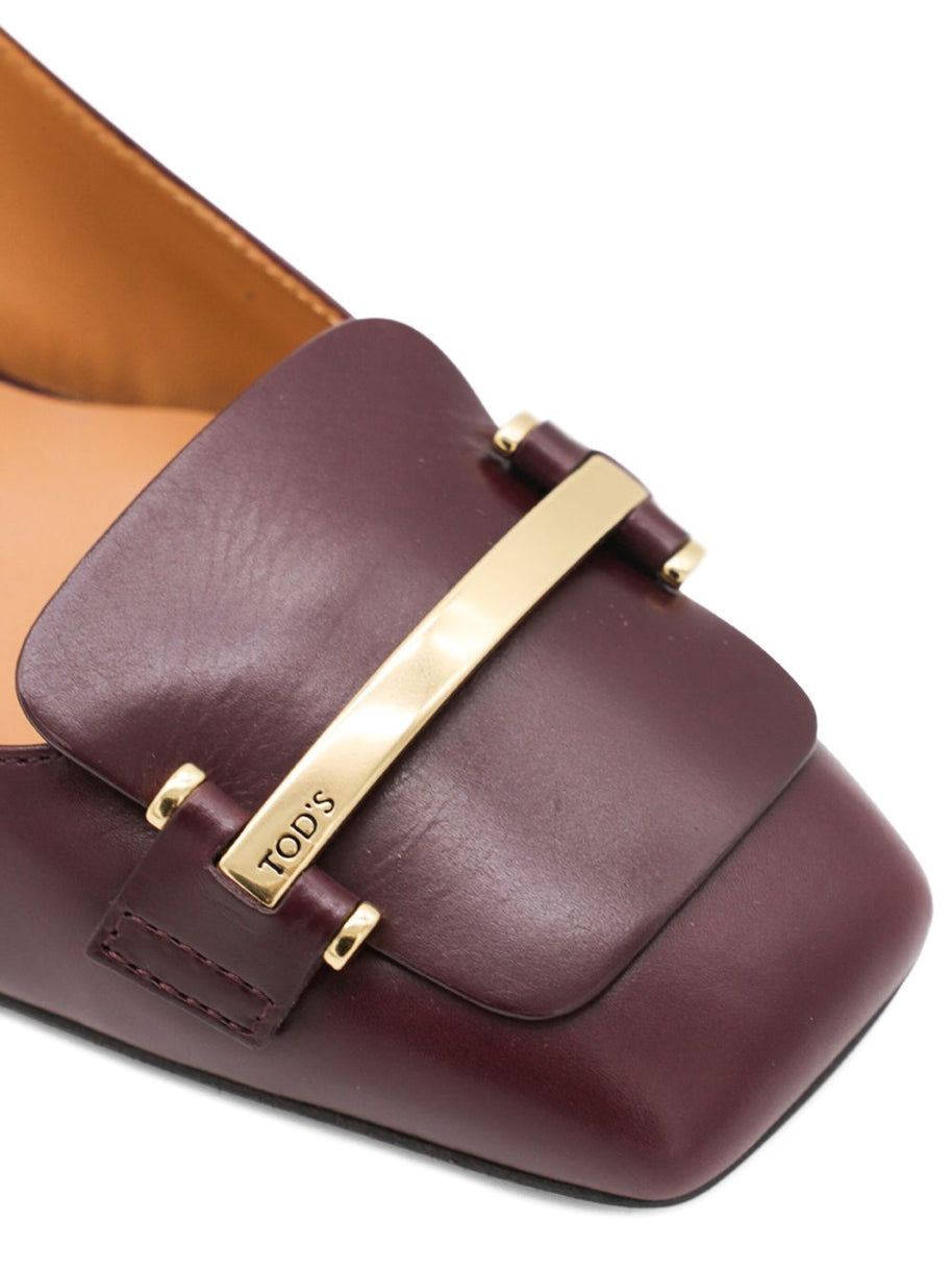 Tod's Barretta 40 Leather Slingback Pumps