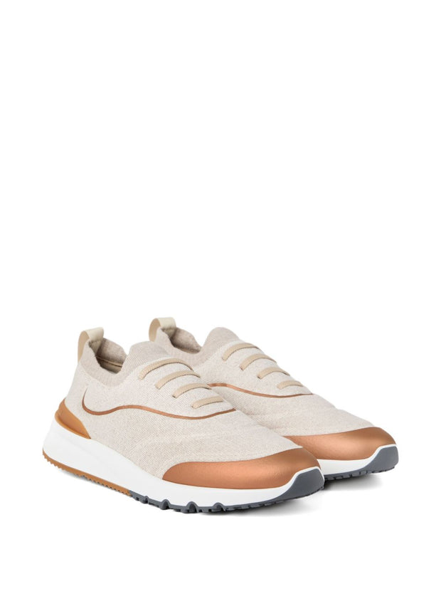 Brunello Cucinelli Cotton Sneakers - Beige