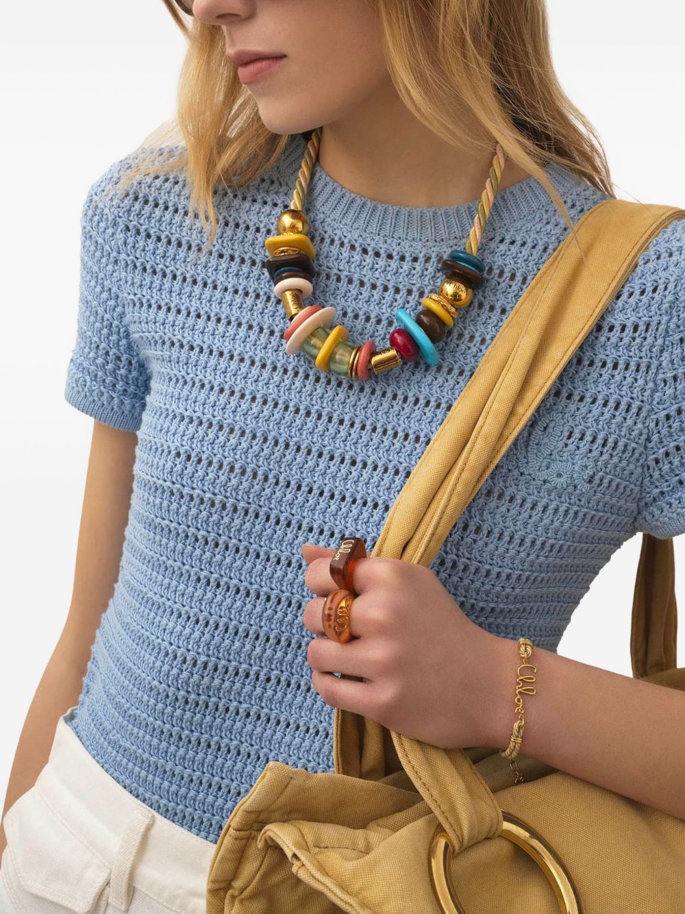 Chloé Logo Bracelet Golden