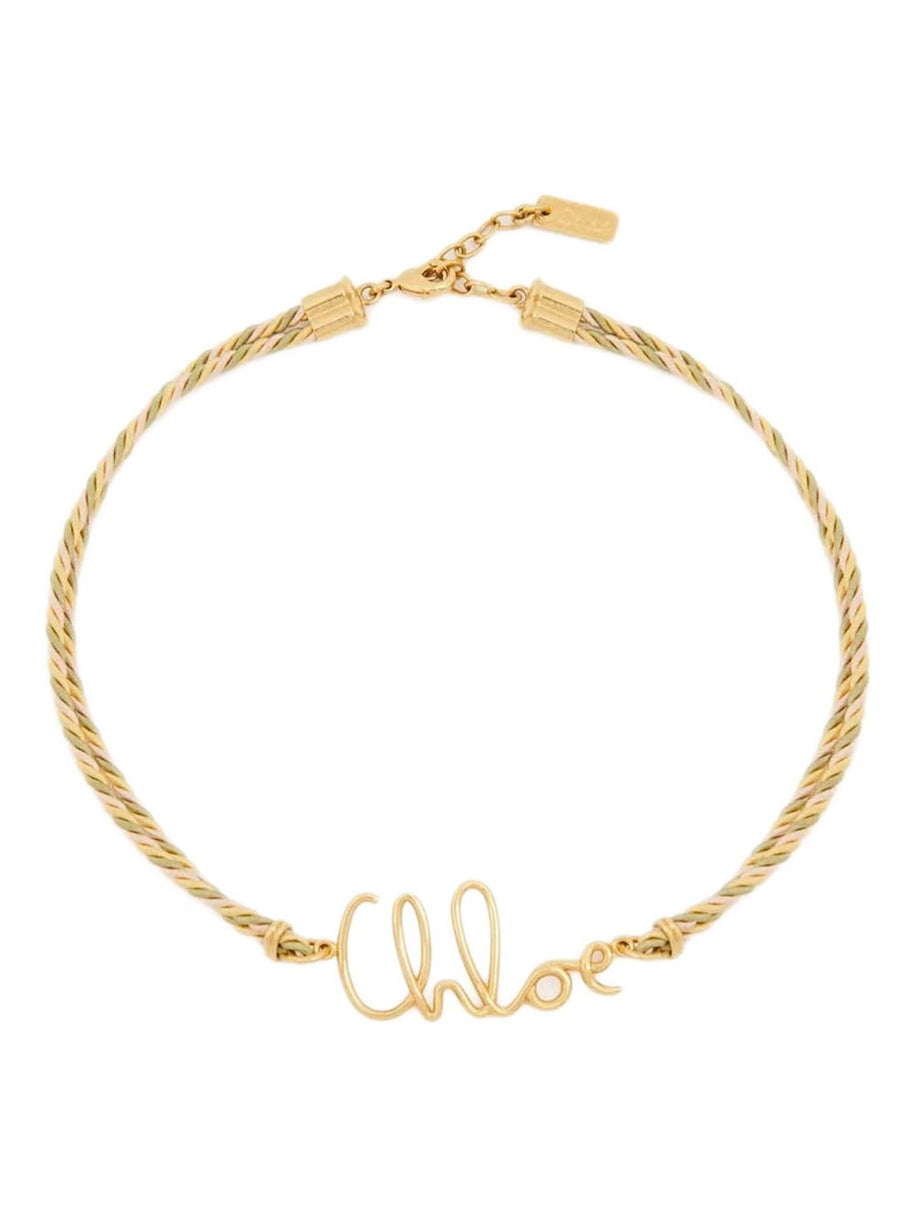 Chloé Logo Necklace Golden