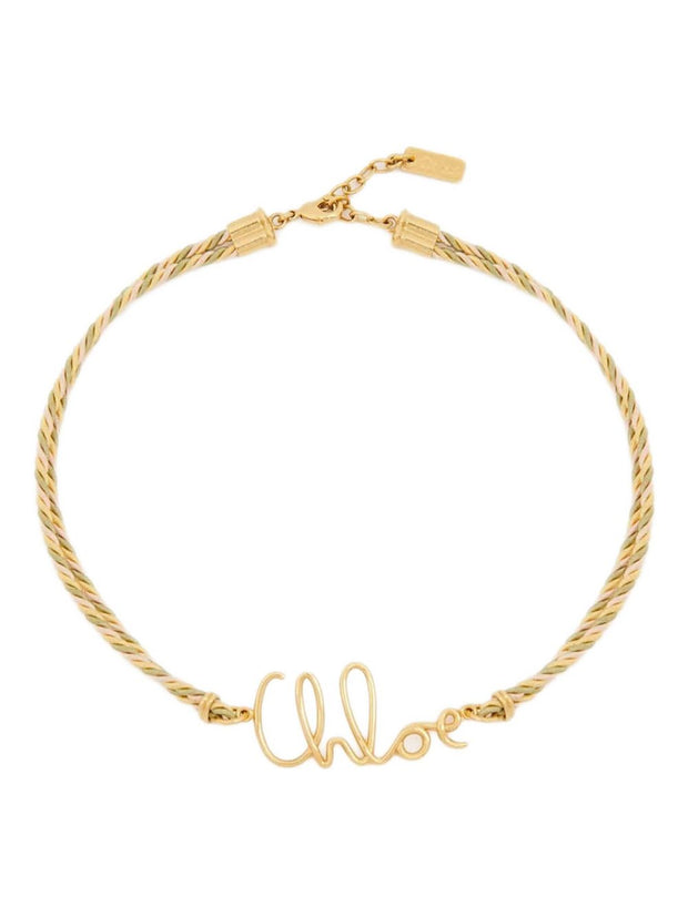 Chloé Logo Necklace Golden