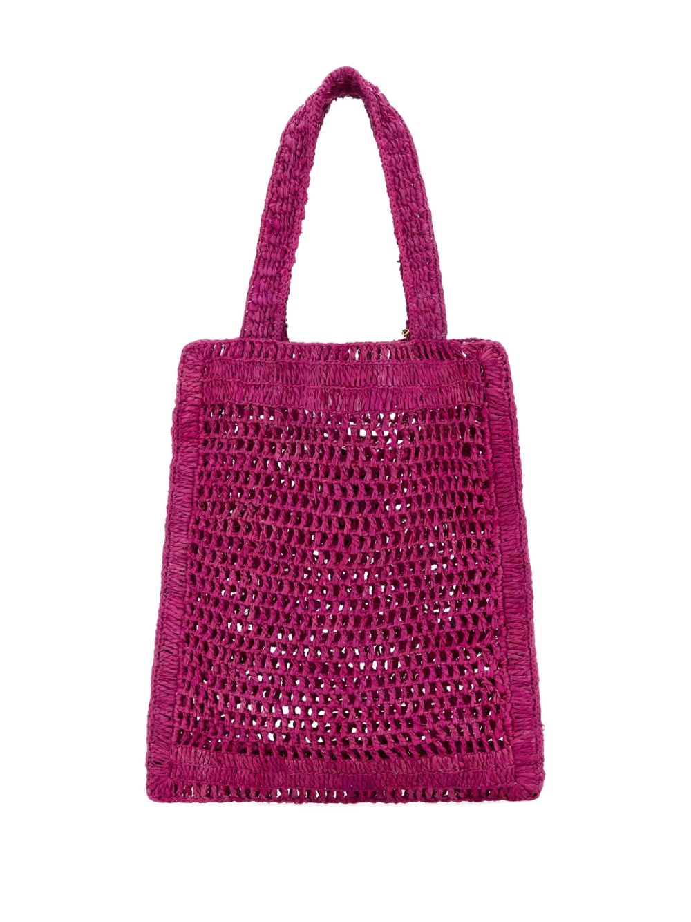 Chloé Summer Banana Rafia Tote Bag Fuchsia