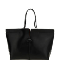 Tod's Di Bag Folio Leather Shopping Bag - Black