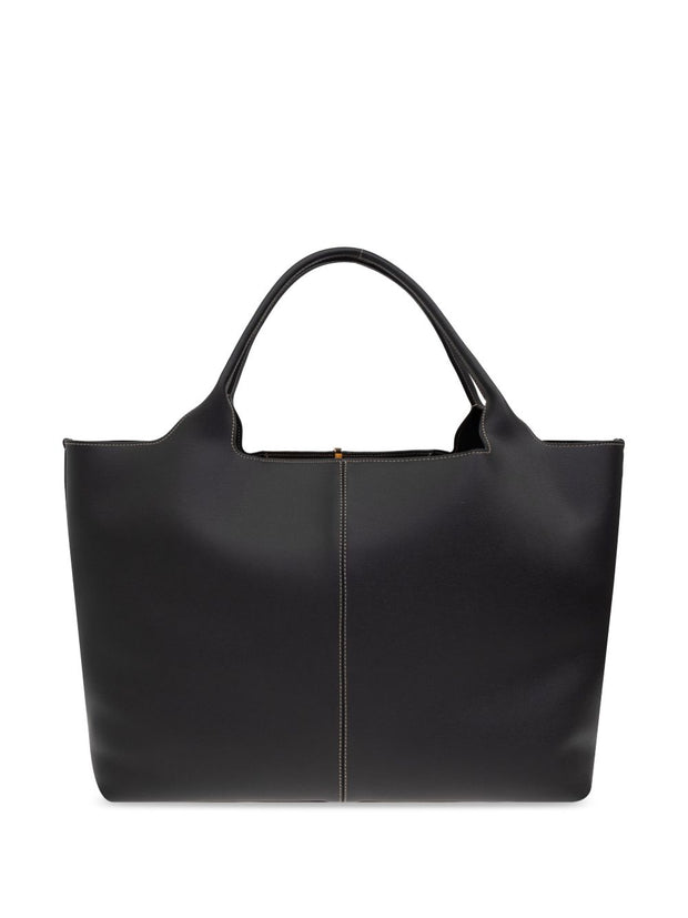 Tod's Medium Leather Shopping Bag - Black