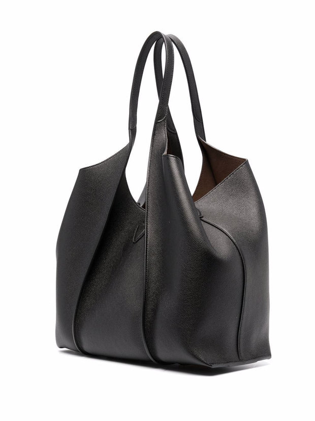 Tod's Medium Leather Shopping Bag - Black