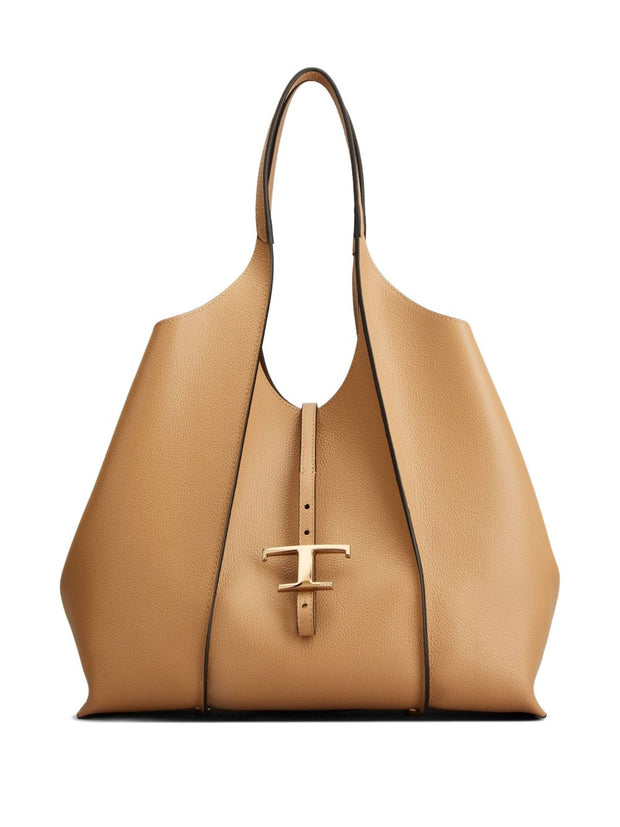 Tod's Medium Leather Shopping Bag - Camel