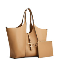 Tod's T Timeless Medium Leather Shopping Bag