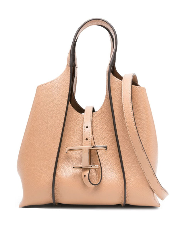 Tod's Mini Leather Shopping Bag - Camel