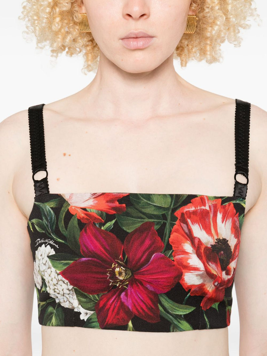 Dolce & Gabbana Floral Top - Black
