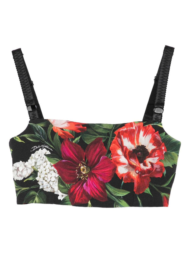 Dolce & Gabbana Floral Top - Black