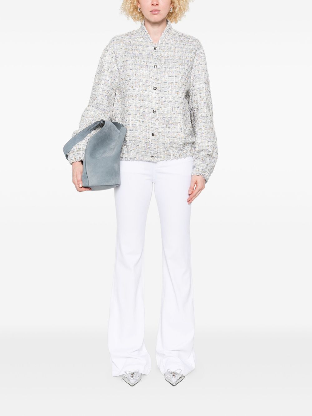 Iro Tweed Jacket Silver