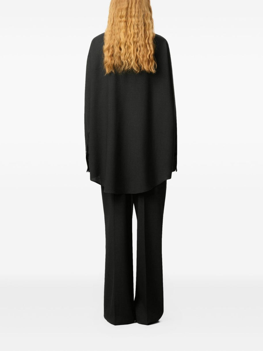 Ami Paris Bandana Wool Blouse - Grey