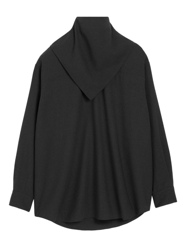 Ami Paris Bandana Wool Blouse - Grey