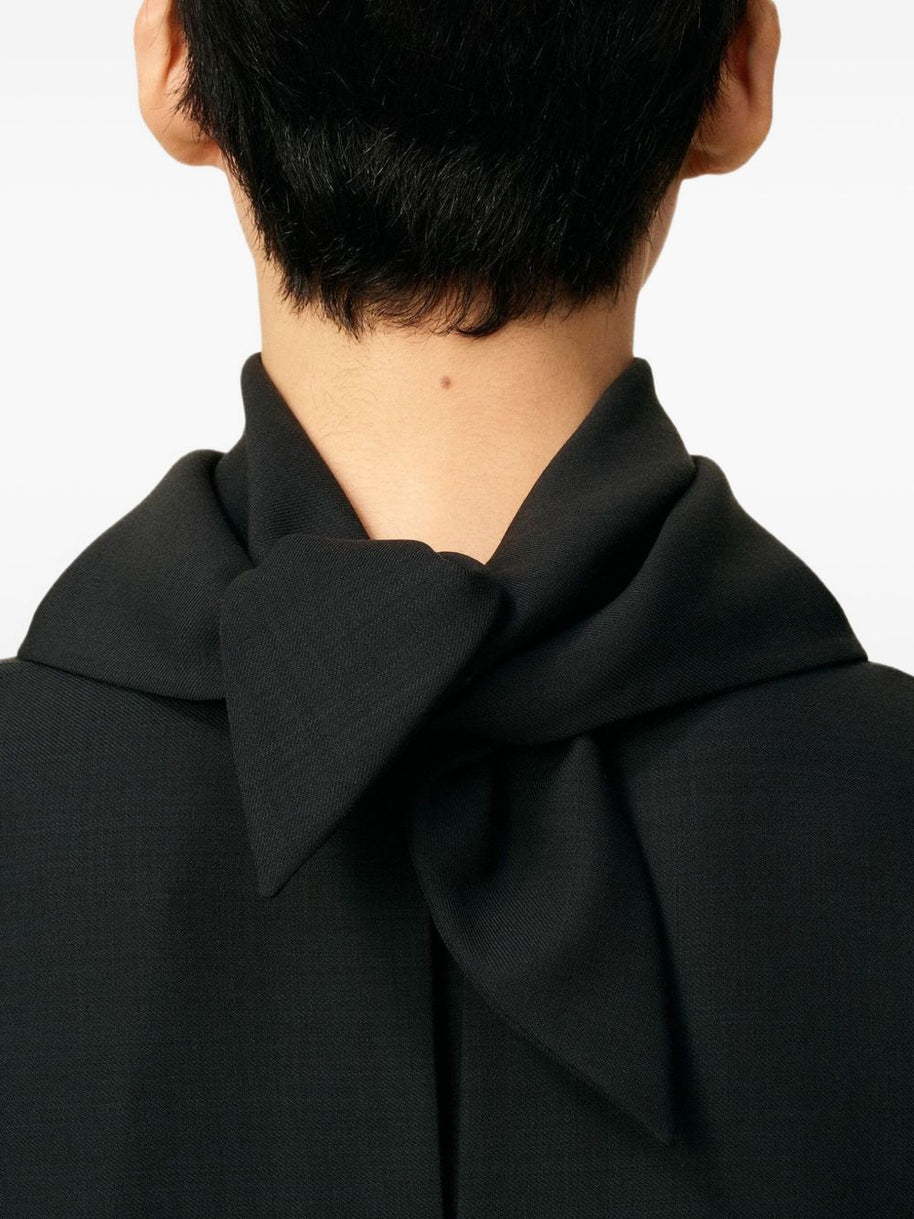 Ami Paris Bandana Wool Blouse - Grey