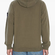 Stone Island Logo Cotton Hoodie - Green