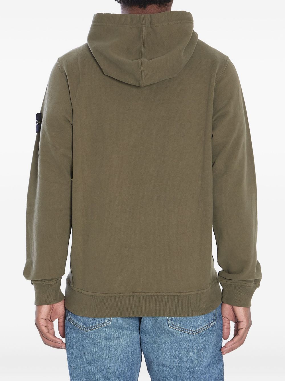 Stone Island Logo Cotton Hoodie - Green