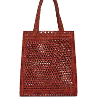 Chloé Summer Banana Rafia Tote Bag Brown