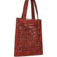Chloé Summer Banana Rafia Tote Bag Brown