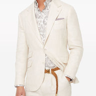 Brunello Cucinelli Linen Single-breasted Jacket - Beige