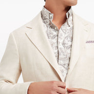 Brunello Cucinelli Linen Single-breasted Jacket - Beige