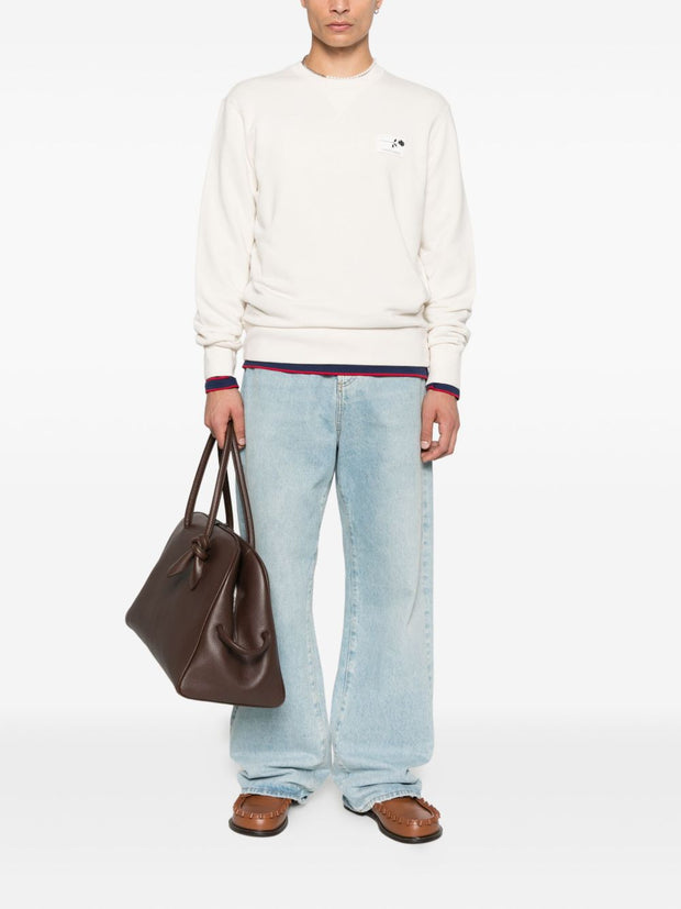 Golden Goose Logo Cotton Sweatshirt - White