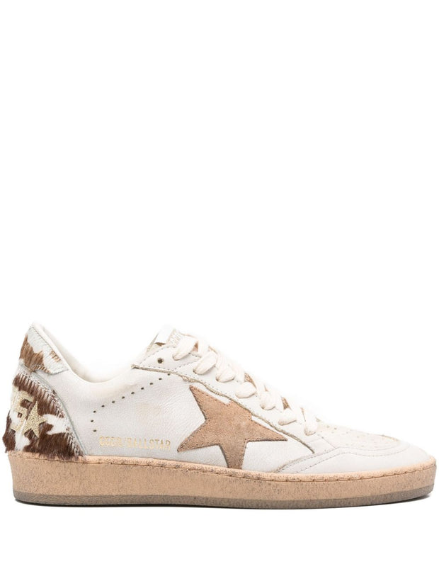 Golden Goose Ball Star Leather Sneakers - Brown